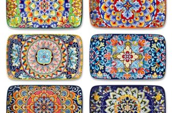 vancasso Simi 6-Piece Rectangular Ceramic Plates Set