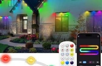 XXKJTO 100FT Permanent Outdoor Lights 72 Led Smart RGB Outside Christmas Light f