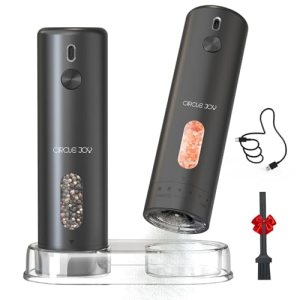 CIRCLE JOY Rechargeable Electric Salt and Pepper Grinder Set: 60% Off
