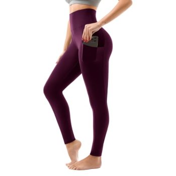 SINOPHANT High Waisted Leggings with Pockets Women