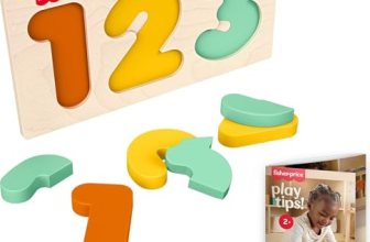 Fisher-Price Wood Montessori Toy 1-2-3 Puzzle