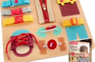 Fisher-Price Wood Montessori Toy Dressing Board