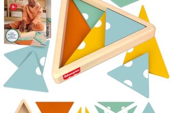 Fisher-Price Wood Montessori Toy Triangle Puzzle