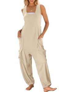 ANRABESS Women Overalls Jumpsuits Loose Casual Dressy Sleeveless Baggy Harem Pan