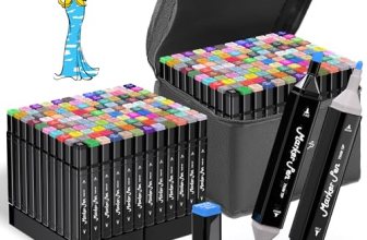 HomFilix Alcohol Markers, 120 Colors Dual Tip Art Alcohol Markers Set