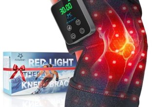Astarexin Red Light Therapy Knee Brace Wireless Rechargeable with Pulse & Heatin