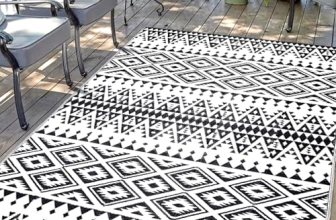 Waterproof Outdoor Rug 5x8ft, Bohemia Reversible Plastic Straw Mat for Patio RV