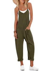 Ekouaer Womens Jumpsuit Sleeveless Casual Summer Overalls Jumpers Spaghetti Stra