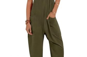 Ekouaer Womens Jumpsuit Sleeveless Casual Summer Overalls Jumpers Spaghetti Stra