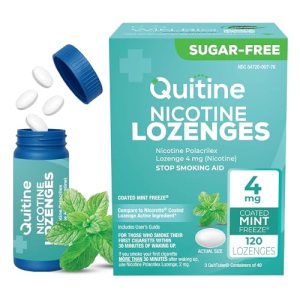 Quitine Nicotine Lozenges 4mg, Mint Flavor
