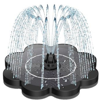 SZMP Solar Water Fountain with Flower Pattern No Battery