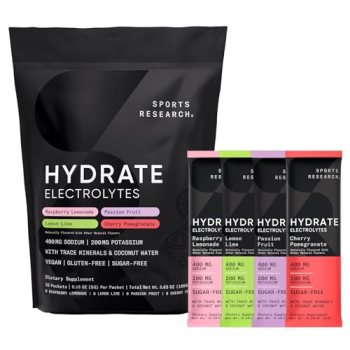 Sports Research® Hydrate Electrolytes Powder Packets