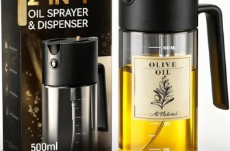 Costop Professional 500ml Glass Oil Sprayer – 3-in-1 Kitchen Tool: Fine Mist