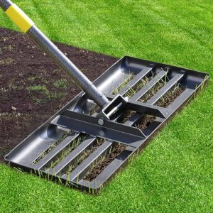 Lawn Leveling Rake – Heavy Duty 17″x10″ Stainless Steel Leveler Plate