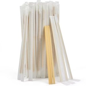 Bamboo Coffee Stirrers Individually Wrapped 100 Count