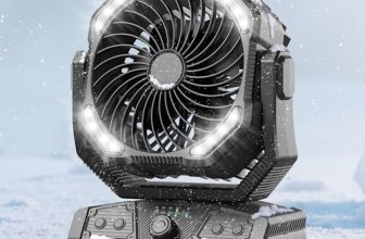 8” Portable Rechargeable Fan, Battery Operated Camping Fan with 27H Work Hours
