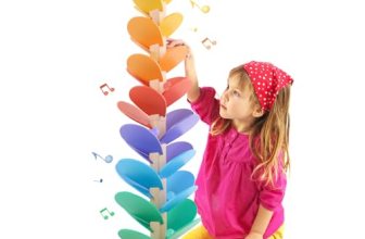 Wooden Marble Run Music Tree Montessori Toys for Kids 3+ Years Old Marble Ball R