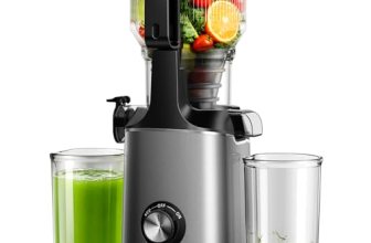 Cold Press Juicer Machines, EUHOMY 5.8″ Wide Feed Chute