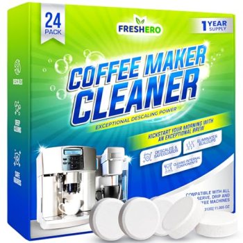 Coffee Maker Cleaner and descaler Tablets – 24 Pack
