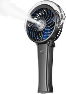 KIBEE Portable Misting Fan – 4000mAh Rechargeable
