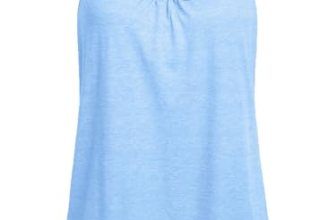 Miusey Womens Sleeveless Round Neck Loose Fit Racerback Yoga Tank Top (Cambric B