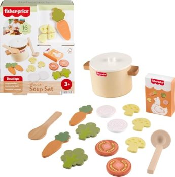 Fisher-Price Wood Kitchen Toy Veggie Soup