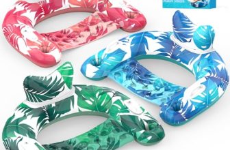 KEUCL Pool Floats, 3 Pack Inflatable Pool Float Chairs with Cupholders & Handles
