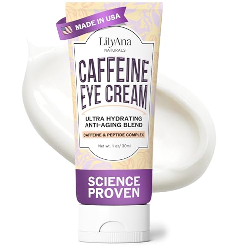 LilyAna Naturals Caffeine Eye Cream with Peptides for Dark Circles