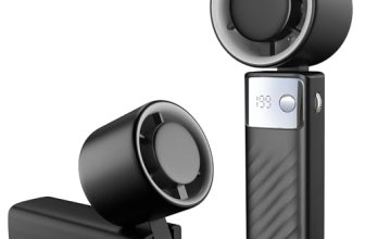 YOSHENMO Portable Handheld Turbo Fan – Foldable Mini Fan with Air Turbo Tech