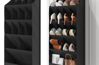Mefirt 18 Pairs Over the Door Shoe Organizer