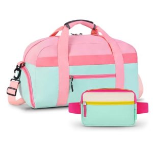 WOOMADA Travel Duffle Bag, Weekend Bag with Wet Pocket & Trolley Sleeve