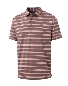 M MAELREG Mens Golf Shirt Short Sleeve Quick Dry Striped Lightweight Stretch Ath