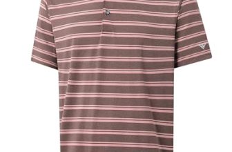 M MAELREG Mens Golf Shirt Short Sleeve Quick Dry Striped Lightweight Stretch Ath