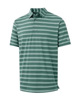 M MAELREG Mens Polo Shirts Short Sleeve Performance Dry Fit Striped Casual Sport