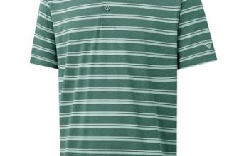 M MAELREG Mens Polo Shirts Short Sleeve Performance Dry Fit Striped Casual Sport