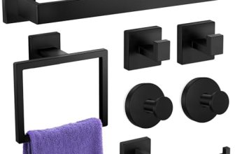 UPRONE Bathroom Hardware Accessories Set: Bath Towel Bar Set