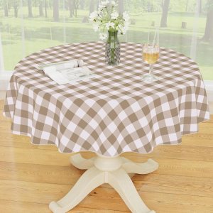 Smiry Plastic Tablecloth, 60 in Round