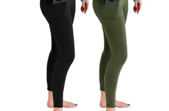 Leafigure 2 Packs Leggings with Pockets for Women