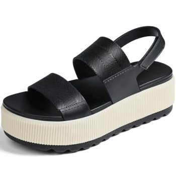 Lovee Cosee Black Platform Sandals for Women 2026 Flatform Water Sandals Chunky