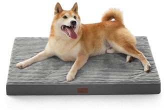 Bedsure ComfyFleece Dog Beds Large Sized Dog- Orthopedic Pet Beds for Crate with