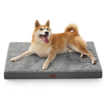 Bedsure ComfyFleece Dog Beds Large Sized Dog- Orthopedic Pet Beds for Crate with