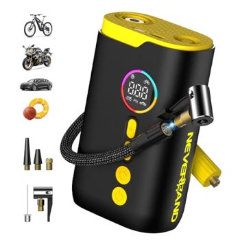 NEVERLAND Tire Inflator Portable Air Compressor – 150 PSI Bike Air Pump