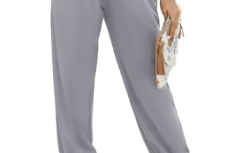 Dokotoo Boho Pants for Women Summer Harem Pants High Waisted Wide Leg Casual Lou