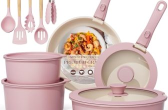 Astercook 21 Pcs Pots and Pans Set Non Stick