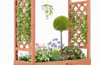 GarveeLife Raised Garden Bed with Trellis