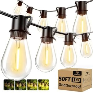 Torkase 50FT Outdoor String Lights LED