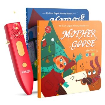 KOKODI Talking Pen Books Set, Interactive Audio Nursery Rhymes with Learning Pen