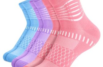 IRAMY Ankle Compression Socks for Women Men Plantar Fasciitis Relief Cushioned A