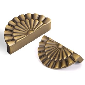 Yagman Brushed Antique Brass Cabinet Pulls 6 Pack 3 Inch Vintage Drawer Handles