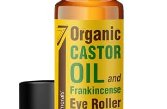 Seven Minerals Organic Castor Oil Roll On Eye Roller for Under Eye Bags